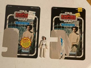Vintage Star Wars Esb Princess Leia Organa Kenner 1980 Figure & 2 Cardbacks