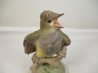 Boehm Porcelain Bird Figurine Sculpture Baby Crested Flycatcher 458 Made In Usa