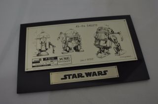 Star Wars Acme Archives R2 - D2 Sketchplate Mcquarrie Design 301 Of 1000