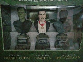The Monster Legacy Dvd Gift Set Frankenstein,  Dracula & Wolf Man 2004
