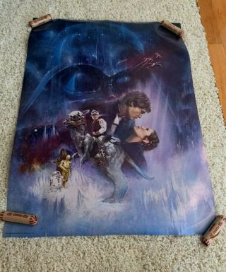1980 Vintage Star Wars The Empire Strikes Back Fan Club Exclusive Poster