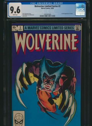 Wolverine Limited Series 2 Marvel 1982 Cgc 9.  6 Miller Claremont 1st Yukio.  99