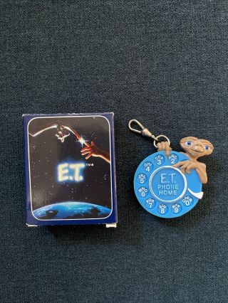Vintage E.  T.  Phone Home Zipper Pull Coin Holder 1984 Avon Box Key Chain