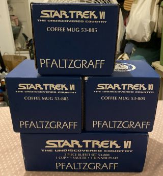 1 - Star Trek Vi Undiscovered Country Pfaltzgraff Coffee Mug 53 - 805 Htf