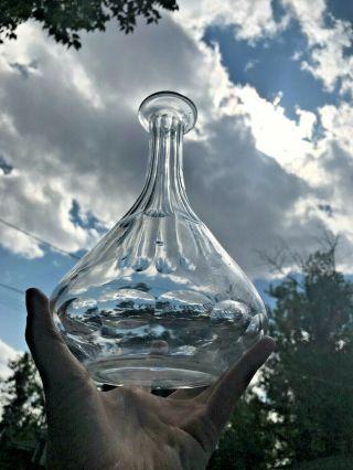 Rare Red Top Rye Whiskey Back Bar Decanter Bottle - Pre - Prohibition Cut Crystal 3