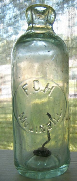 Moline Illinois F C Hoffman Emb Slug Plate Hutchinson Bottle Hutch Il 0838 Rare