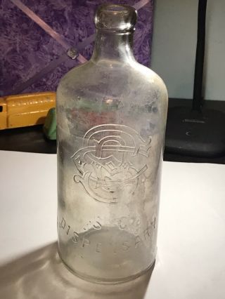 Antique Vintage Round Quart South Carolina S.  C.  Dispensary Bottle Sc
