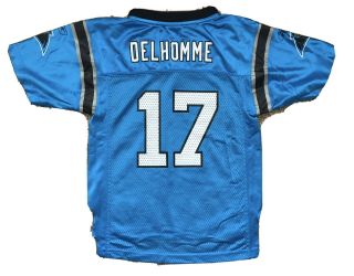 Reebok Nfl Jake Delhomme 17 Carolina Panthers Jersey Youth Size M 5 - 6