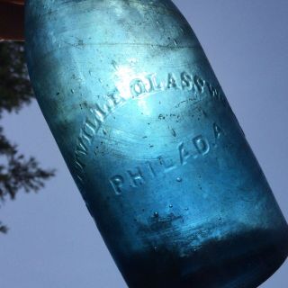 Antique Applied Top Dyottville Glassworks Soda Bottle Philadelphia