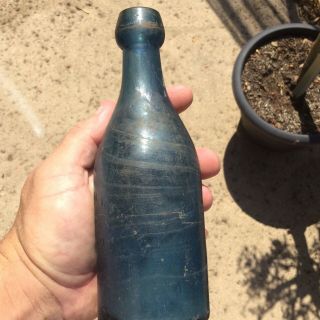 Antique applied top Dyottville Glassworks soda bottle Philadelphia 3