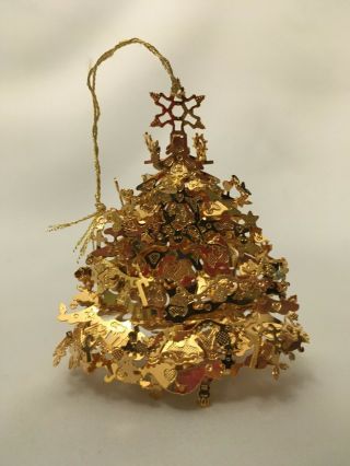 Danbury 23k Gold Plated Christmas Tree Ornament 1997