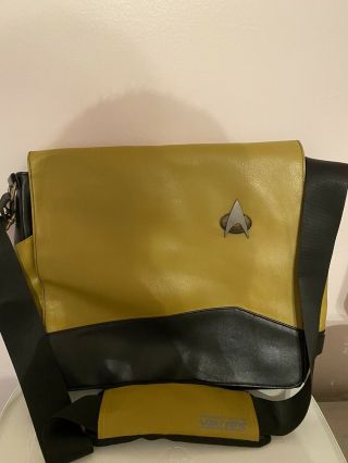 Star Trek The Next Generation Laptop Messenger Bag Think Geek Gold Command Div