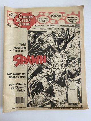 Comic Buyer’s Guide 965 April 29 1992 Spawn 1 Cover/interview Mcfarlane