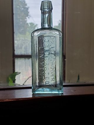 Antique Patent Medicine Bottle Dr.  J R Gordners Celebrated Liniment