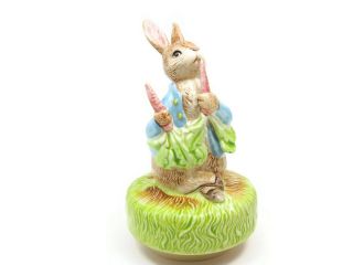 Schmid Beatrix Potter Peter Rabbit Musical Figurine Music Box No Box