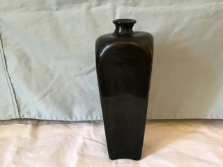 Antique Hand Blown Gin Bottle,  10 1/4” Tall,  Antique