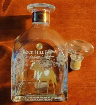 Rock Hill Farms Bourbon Empty Bottle Buffalo Trace Distillery Decanter Rare