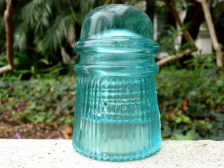 Withycombe Pleated Ridged Skirt Patd Sept 19th 1899 Glass Toll Insulator
