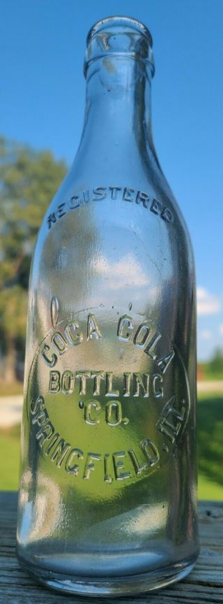 Springfield Illinois,  Scarce Straight Side Coca Cola,  1900 Era Block Letter