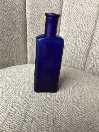 Antique 1860’s Deep Cobalt Blue A.  A.  Solomons Savannah Ga Druggist Bottle 2