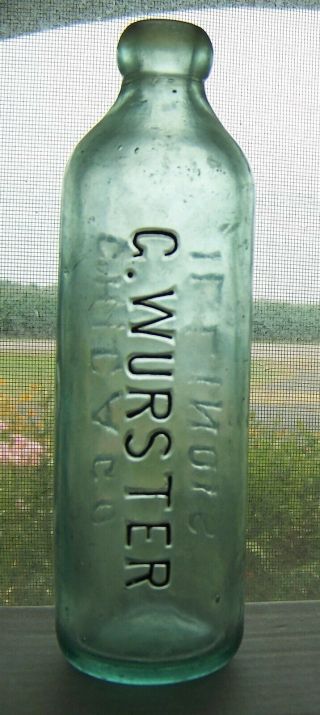 Completely Unlisted Wurster Chicago Illinois Hutchinson Bottle Il Only 1 Known
