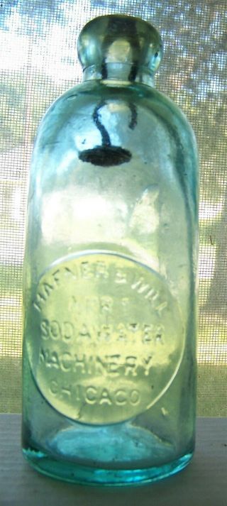 Hafner & Will Chicago Illinois Hutchinson Bottle Rare Unlisted Il Only 1 Known