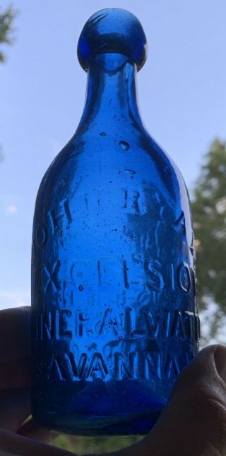 John Ryan Excelsior Mineral Water With Iron Pontil,  Savannah,  Georgia