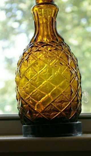 Outstanding Antique Pineapple Bitters Bottle - Amber Glass,  Great Displayer