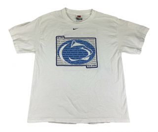 Nike Penn State Nittany Lions Mens Large We Are Penn State T Shirt Ncaa White