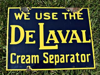 Heavy Porcelain De Laval Cream Separator 12 X 16 Sign
