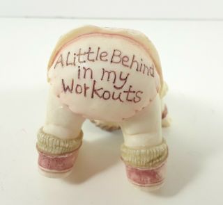 1994 Enesco Figurine " A Little Behind In My Workouts " Little Girl