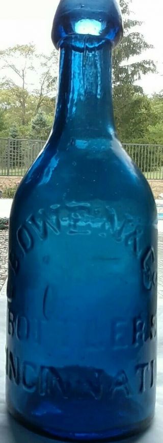 C.  B.  Owen & Co Bottlers Cincinnati / Pontiled - Cobalt - Blue Soda Water