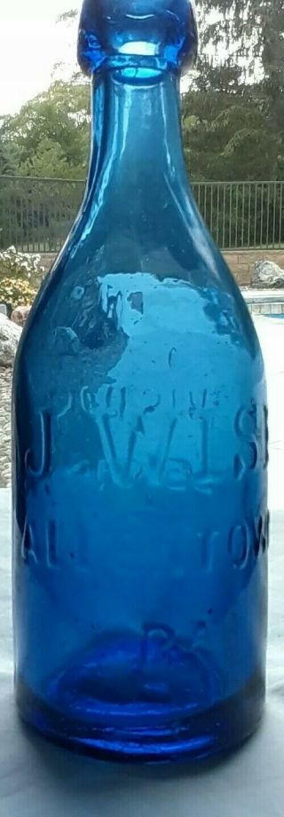 J.  Wise Allentown Pa/ Cobalt - Blue Soda Water
