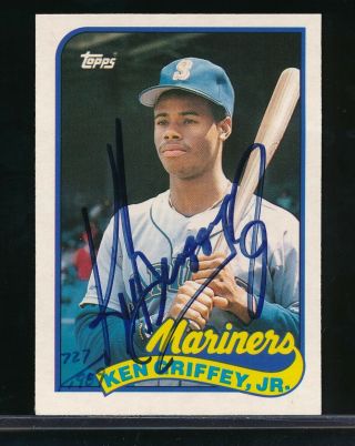 1989 Topps Traded 41t Ken Griffey Jr.  Rookie Rc Signed Autographed Jsa Sticker