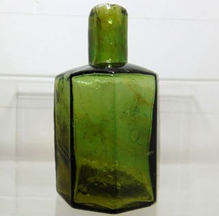 Large - Size Colour - Banded Olive Green Octagonal Ink Embossed J.  H.  S & Co C1910 - 15