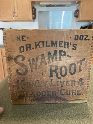 Dr Kilmers Swamproot Binghamton NY Wood Advertising Crate Quack Medicine Cure 2