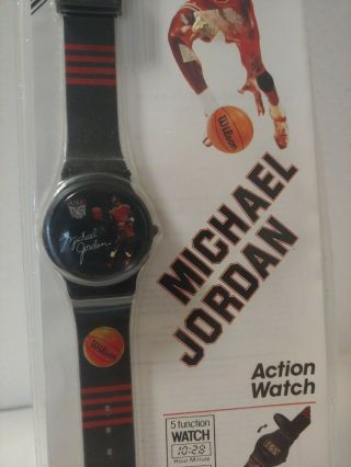 Vintage Michael Jordan Digital Action Watch By Wilson Collectible Chicago Bulls
