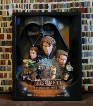 Star Wars Episode Iii 3d Movie Poster Sculpture