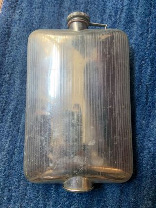 Vintage Prohibition Era Kapkup Whiskey Flask W Built In Shot Gl 16oz Dated 1921