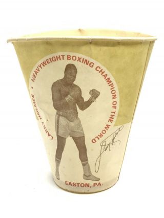 Larry Holmes Heavyweight Boxing Champion Vintage Paper Cup
