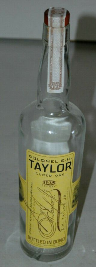 Colonel E.  H.  Taylor Jr.  Cured Oak Bourbon Bottle (empty) Very Rare With Tube