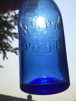 Rare Antique Applied Top Napa Natural Mineral Water Soda Bottle California