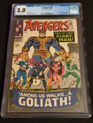 Avengers 28 Cgc Graded 5.  0 1st App Of The Collector.  Giant - Man Becomes Goliath.
