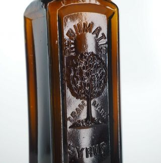 Rehumatic Syrup 1882,  R.  S.  Co.  Rochester Ny.  Embossed Tree Not Wisharts Pine Tre