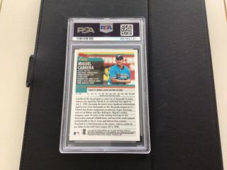 2000 Topps Traded Miguel Cabrera Rookie T40 PSA 9 Tigers 500 HR 2