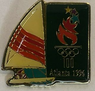 Official Summer Olympic Games Atlanta 1996 Sailing Lapel Pin Badge