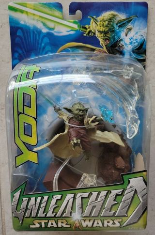 2003 Star Wars Unleashed Master Yoda Jedi Action Figure Statue Hasbro A101