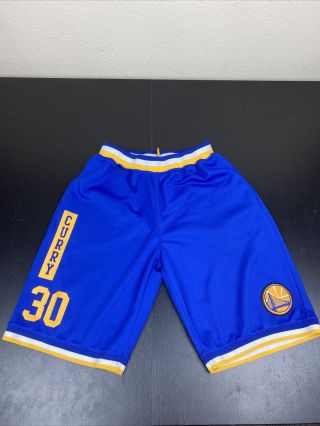 Golden State Warriors Nba Shorts Stephen Curry 30 Youth Size M 10 - 12