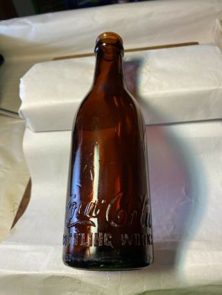 1913 Bowling Green.  Ky.  " S,  " Amber Heel Script.  Coca - Cola Bottle Lbs 19