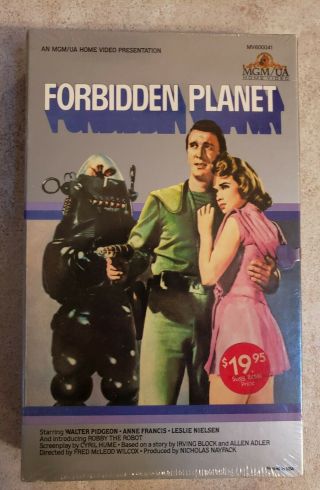 Rare 1st 1981 Forbidden Planet Vhs Cardboard Book Box Mgm/cbs Mv600041 -